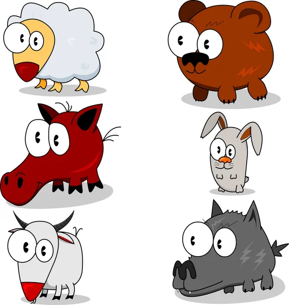 Cartoon animals — Stock Vector