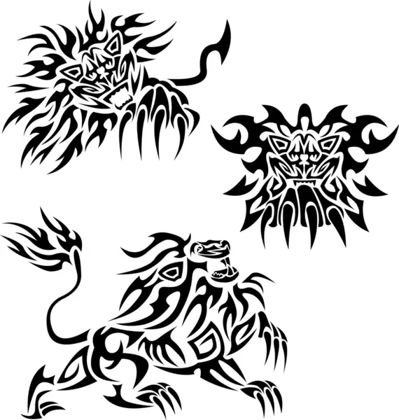 Three lions Vector Art Stock Images | Depositphotos