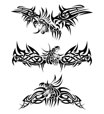 Tattoos dragons clipart