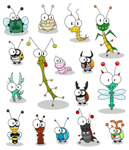 Cartoon insecten — Stockvector