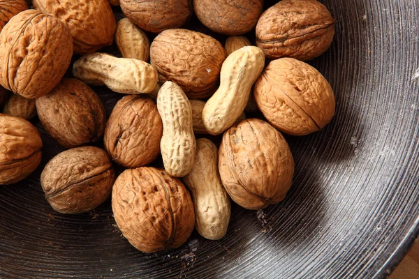 stock image Mix of walnuts and peanuts