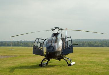 Black EC-120 helicopter clipart