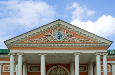 Kuskovo estate, Moscow: gable of the Palace building clipart