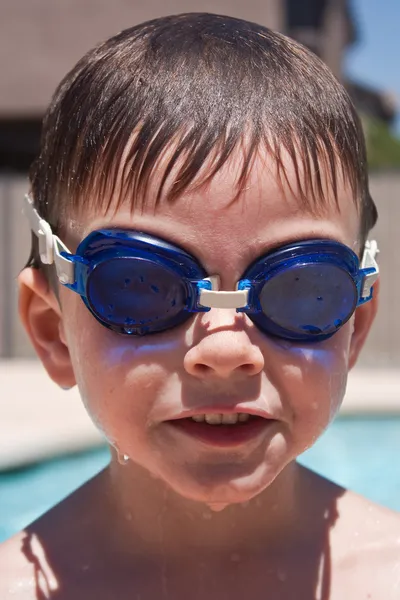 stock image Boy with swimming goggles