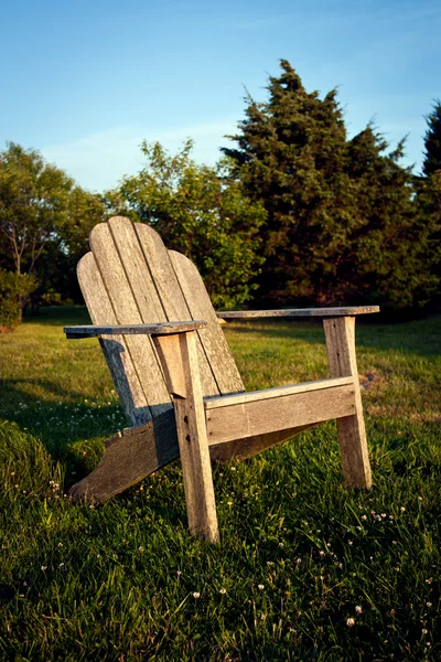 Chair at sunset` Royaltyfria Stockbilder