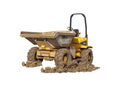 Dumper Truck with Muddy Wheels clipart