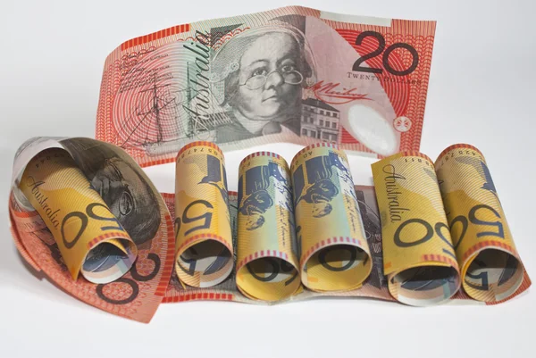 Австралійські долари 20 і 50 — стокове фото