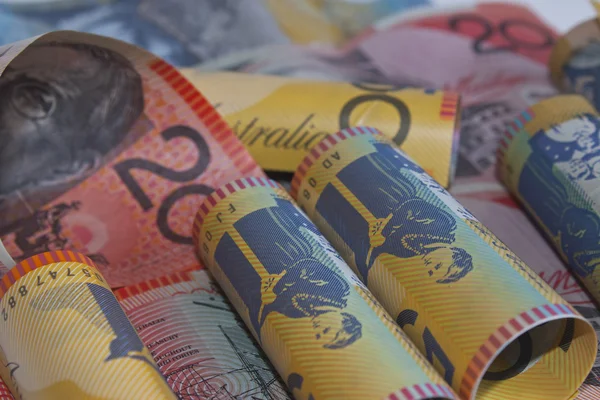 Dólares australianos 20 e 50 — Fotografia de Stock