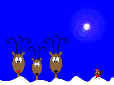 Robin ve reindeers