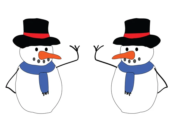 Sneeuwpop sneeuwmannen — Stockfoto