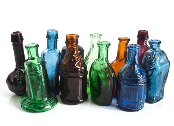 Colourful minitature bottles — Stock Photo, Image