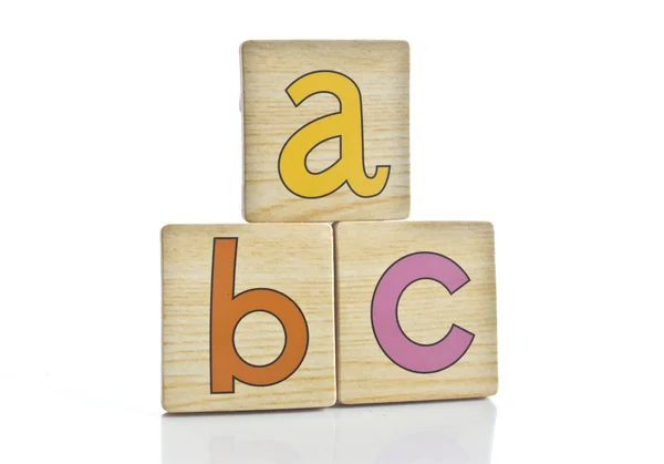 Baldosas de madera - ortografía A B C — Foto de Stock