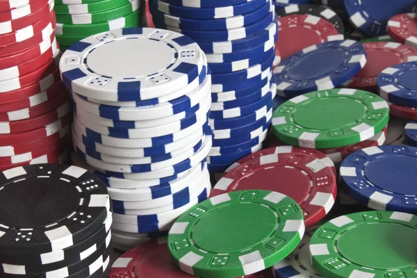 Pokerchips-Nahaufnahme — Stockfoto