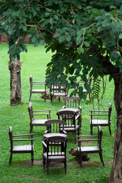 Have og stol - Stock-foto