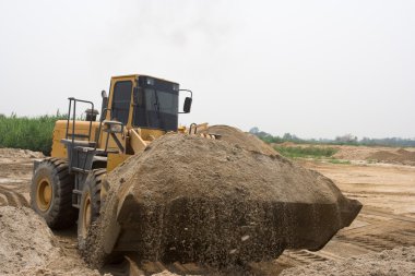 Working wheel loader clipart