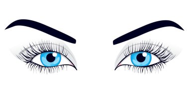 kadınların gözleri. vektör çizim.