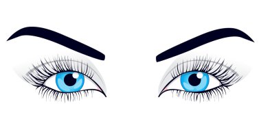 Women's eyes. Vector illustration. clipart