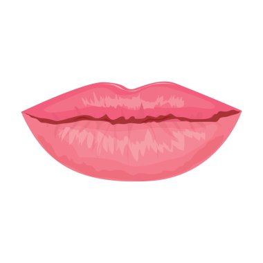 Pink women's lips clipart