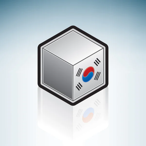 Republik Korea {asien} — Stockvektor