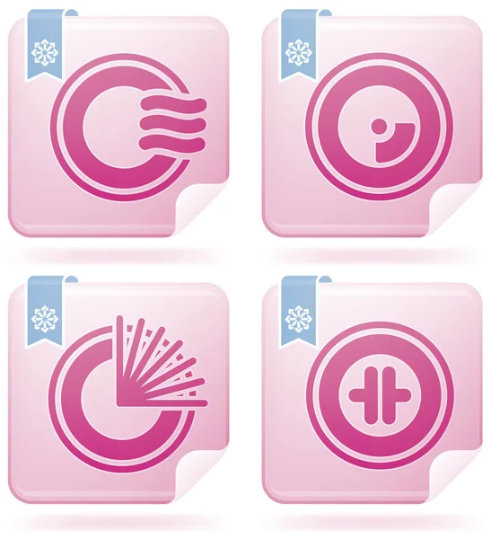 Miscellaneous Flamingo Icons — Stock Vector