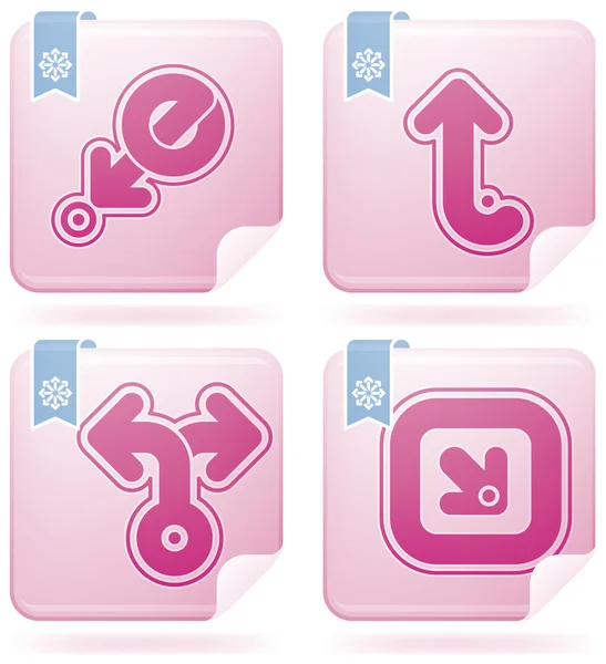 Diverse flamingo ikoner — Stock vektor