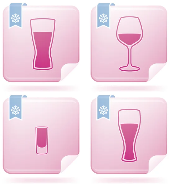 Vasos de alcohol — Archivo Imágenes Vectoriales