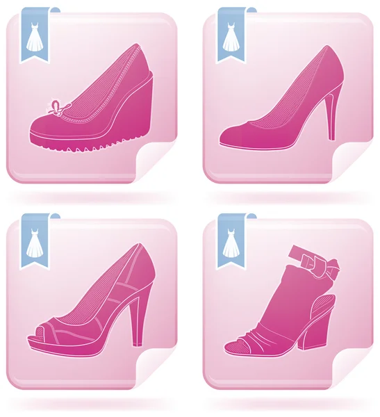 Kvinnans skor — Stock vektor