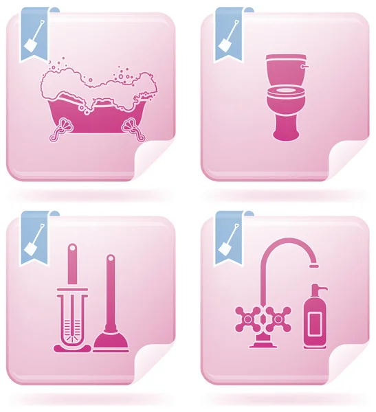 Ustensiles de salle de bain — Image vectorielle