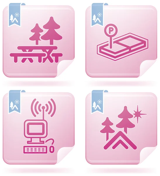 Camping Icons — Stock Vector