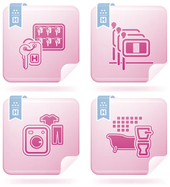 Hotel Related Icons — Stock Vector