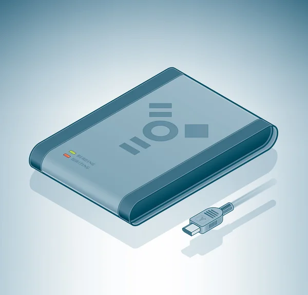 휴대용 하드 디스크 드라이브 (Firewire) — 스톡 벡터