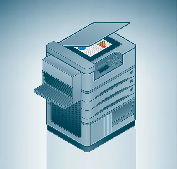 Большой лазерный принтер Office — стоковый вектор