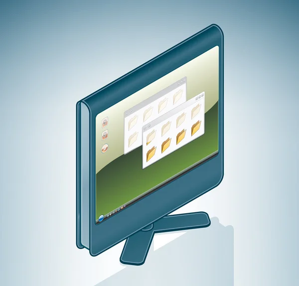 LCD экран компьютера — стоковый вектор