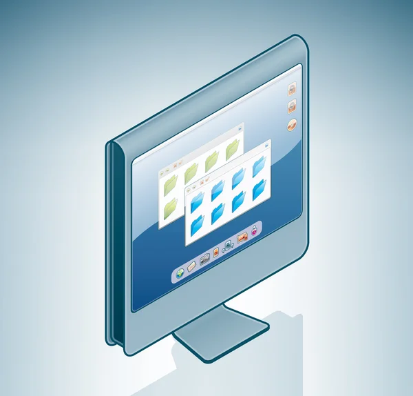 Computer LCD Screen — Stock Vector