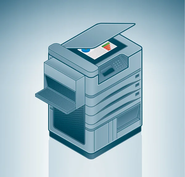Великий офісний лазерний принтер — стоковий вектор
