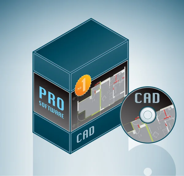 CAD - Pacchetto software di ingegneria — Vettoriale Stock