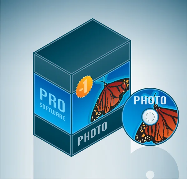 Paquete de software de edición de fotos — Vector de stock