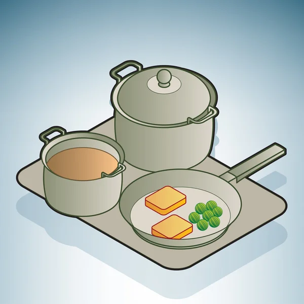 Casserole & poêle à frire — Image vectorielle