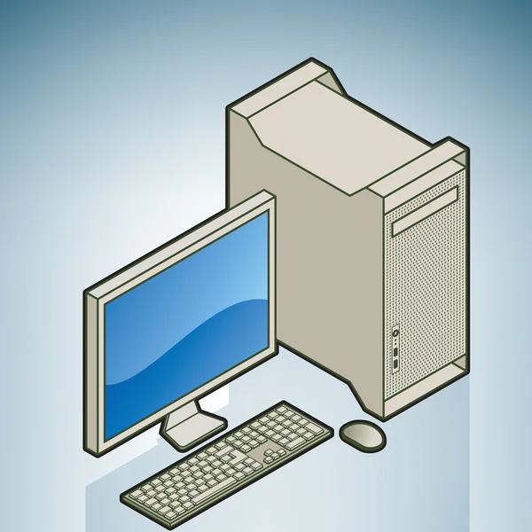 Αρχική σελίδα / μικρό γραφείο υπολογιστή — Διανυσματικό Αρχείο