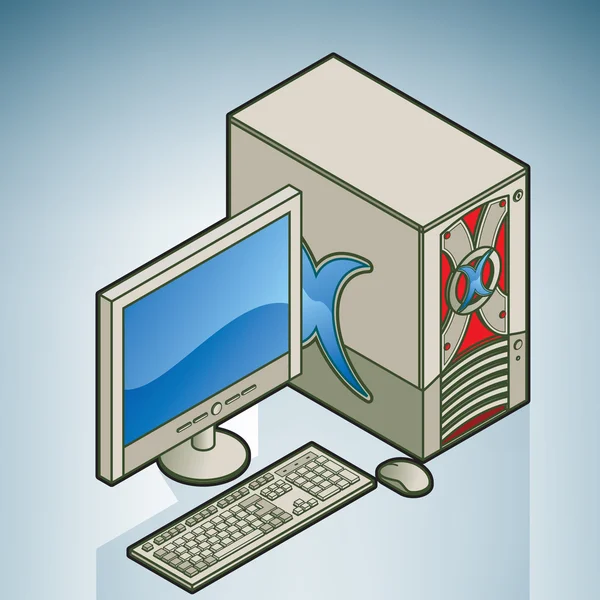 Головна / Малий офісний комп'ютер — стоковий вектор