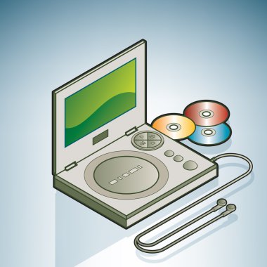 Portable DVD player clipart