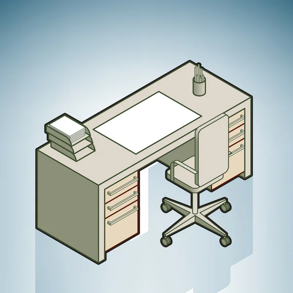 Kontor skrivebord – Stock-vektor