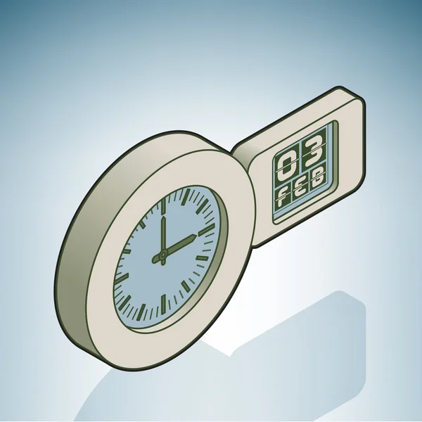 Zegar ścienny biuro — Wektor stockowy
