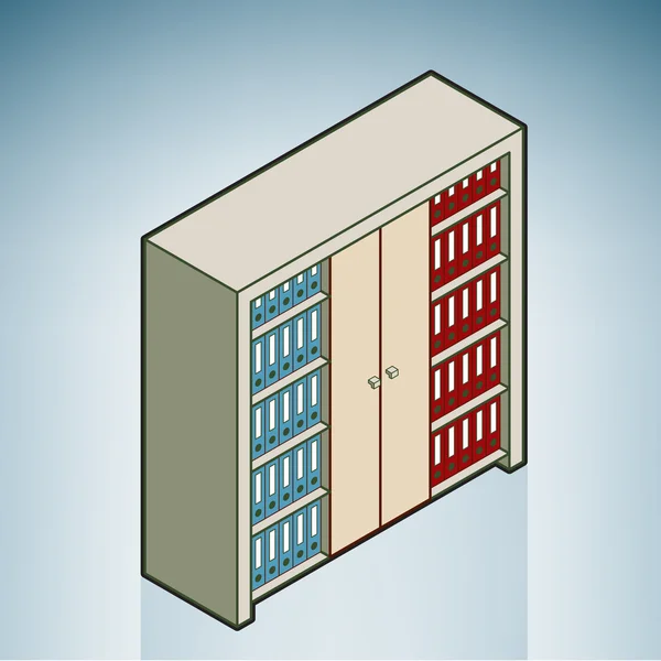 Folder Cupboard / Stand — Stock Vector