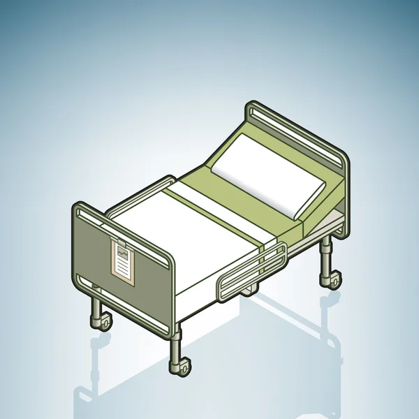 Kórházi ágy — Stock Vector