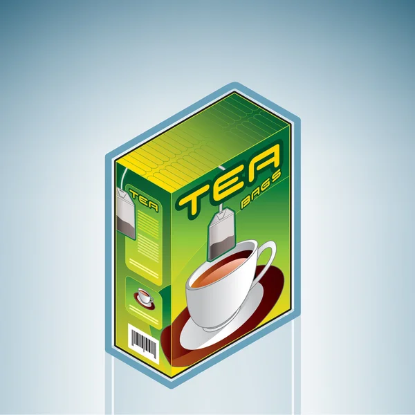Pudełko na herbatę — Wektor stockowy