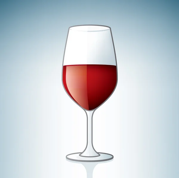 Rotweinglas — Stockvektor