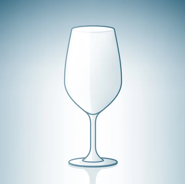 Copo de vinho vazio — Vetor de Stock