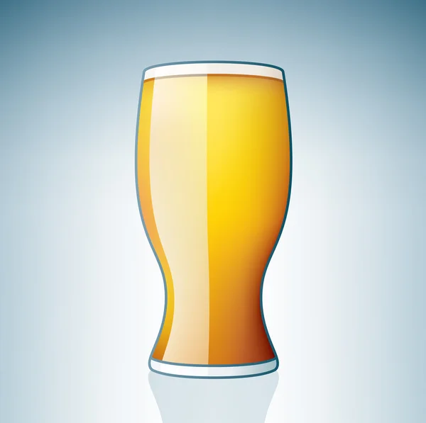 Light Beer Glass — Stock Vector