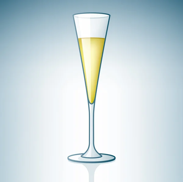 Champagne / mousserande vin glas — Stock vektor